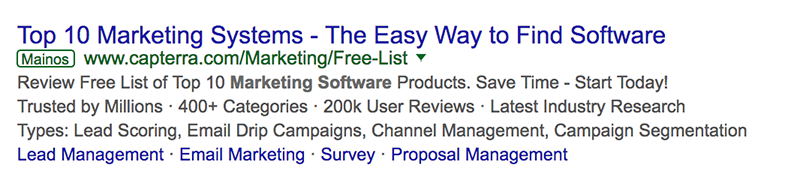 Adwords-mainos mainoslaajennuksilla