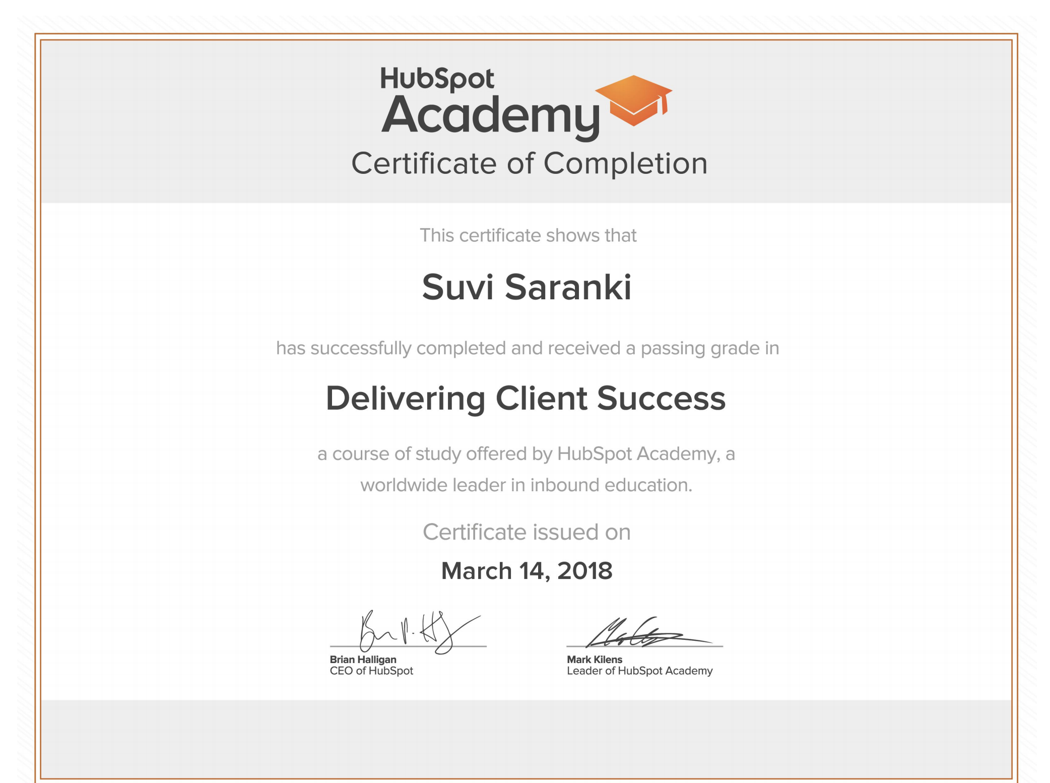 HubSpot_Academy_sertifikaatti