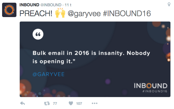 Bulk email is insanity - GaryVee