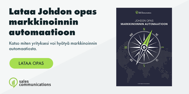 Lataa johdon opas markkinoinnin automaatioon