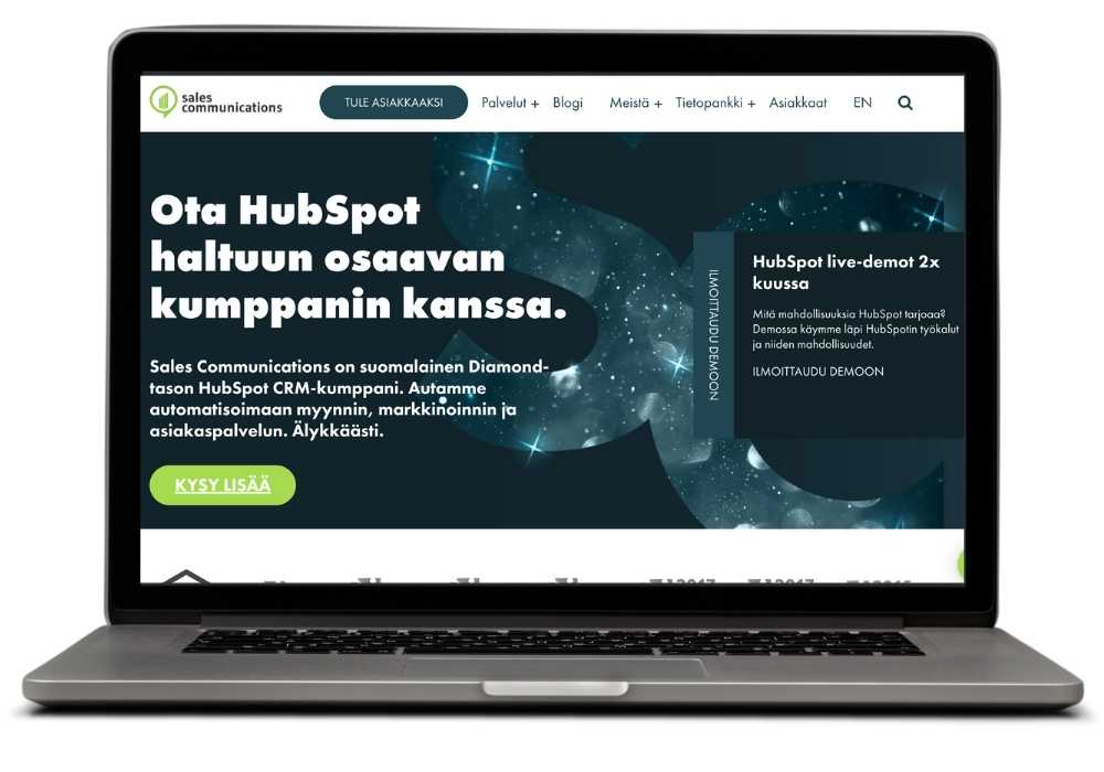 HubSpot verkkosivut 1000x700